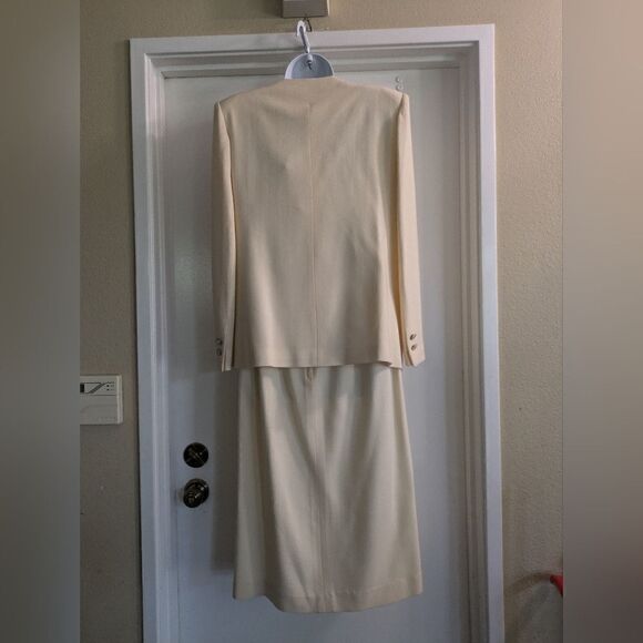 Vintage Nolan Miller The Dynasty Collection Beaded  3 Piece Suit Skirt Size 10 - Picture 3 of 11
